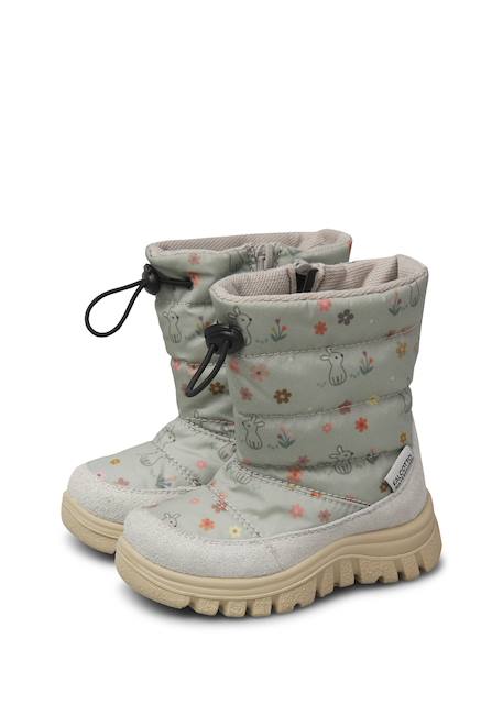 Bottes bébé fille en daim et tissu poznurr 3, imperméables Argent 5 - vertbaudet enfant 