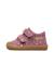 Chaussures barefoot bébé fille en cuir et daim amur à scratch Magnolia-platine+Marron clair-platine 3 - vertbaudet enfant 