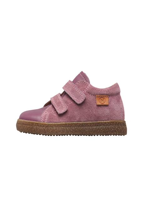 Baskets bébé en cuir et daim albus à scratch Violet 3 - vertbaudet enfant 
