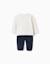 Ensemble en coton peigné avec imprimé et maison 3d Bleu foncé 2 - vertbaudet enfant 