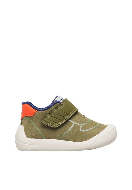 Chaussures premiers pas bébé en simili cuir free 2 à scratch Bleu-citrouille+Fuchsia-blanc+Kaki-orange+Lilas-rose+Rose poudré-blanc 11 - vertbaudet enfant 