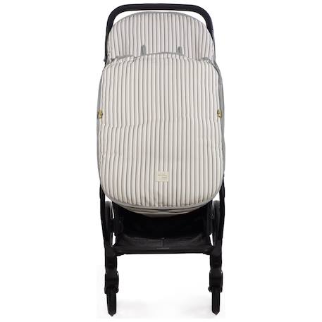 Chancelière été botton rayures Beige 1 - vertbaudet enfant 