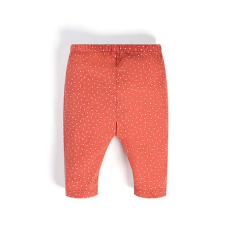 Ensemble robe + bas 100% coton bébé fille Fond naturel raye terracotta 5 - vertbaudet enfant 