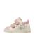 Baskets bébé fille en cuir et daim xema à scratch Blanc-rose 3 - vertbaudet enfant 
