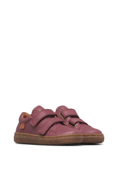 Baskets enfant en cuir carex à scratch Violet-marron 2 - vertbaudet enfant 