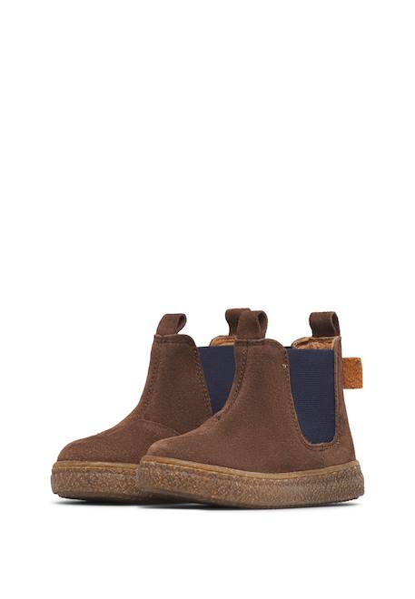 Bottines chelsea enfant en daim figus Anthracite-bleu+Bleu-vert+Marron-marine 15 - vertbaudet enfant 