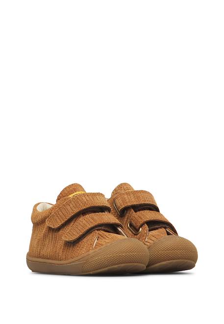 Chaussures premiers pas bébé garçon en daim cocoon à scratch Kaki-marron+Marron-cognac 7 - vertbaudet enfant 