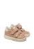 Baskets bébé fille en daim wompa à scratch Rose poudré-blanc 2 - vertbaudet enfant 