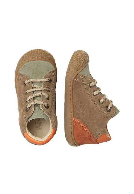 Chaussures premiers pas bébé garçon en daim romy Marron-gris 4 - vertbaudet enfant 