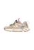 Baskets bébé fille en simili cuir et tissu flyner Blanc-noir-beige 3 - vertbaudet enfant 