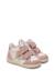 Baskets montantes bébé fille en cuir et daim alnoite high 2 à scratch Rose-platine 2 - vertbaudet enfant 
