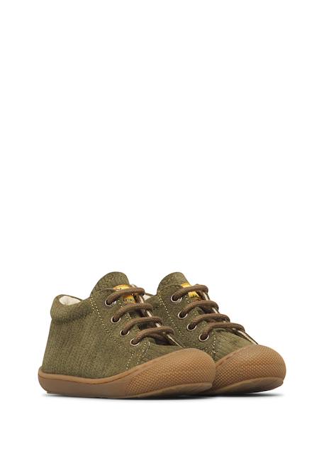Chaussures premiers pas bébé garçon en daim cocoon Kaki-gris+Marron-vert 2 - vertbaudet enfant 