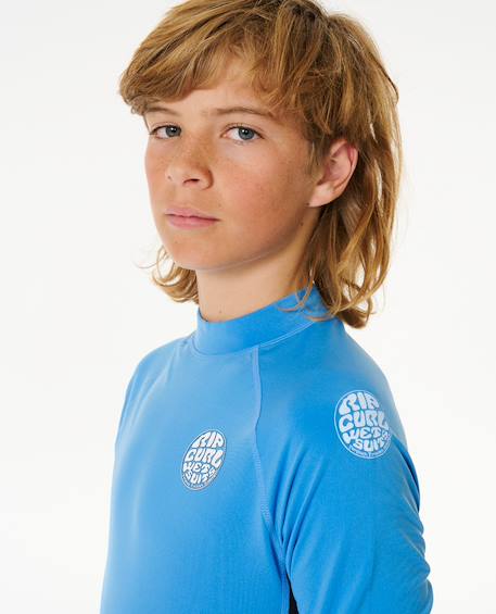 T-shirt anti-uv icons à manches longues garçon Gomme bleue+Noir 5 - vertbaudet enfant 