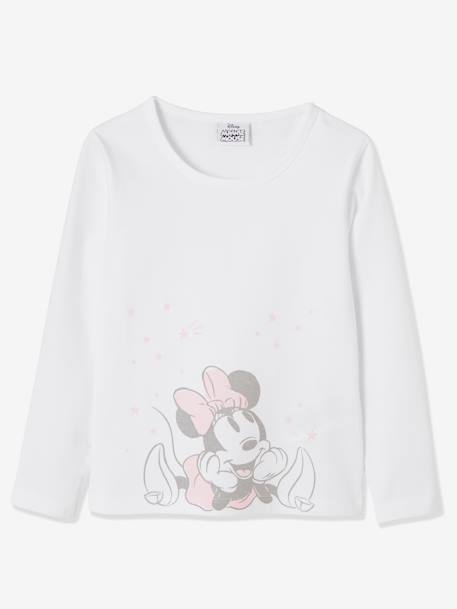 Lot de 2 t-shirts fille Disney® Minnie BLANC CLAIR UNI AVEC DECOR 2 - vertbaudet enfant 