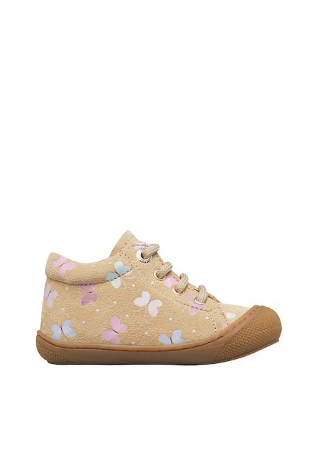 Chaussures premiers pas bébé fille en daim cocoon Sable-rose vif 1 - vertbaudet enfant 