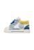 Baskets bébé garçon en simili cuir et tissu shin à zip Blanc-bleu clair+Marine-kaki 3 - vertbaudet enfant 