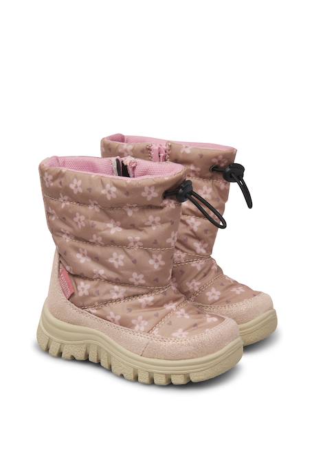 Bottes bébé fille en daim et tissu poznurr 3, imperméables Rose 2 - vertbaudet enfant 