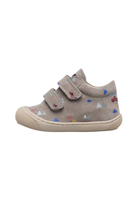 Chaussures premiers pas bébé garçon en daim cocoon à scratch Gris foncé-marine+Gris foncé-marron 3 - vertbaudet enfant 