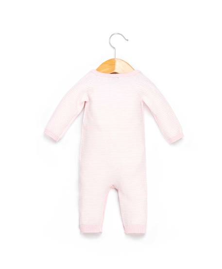 Combinaison 100% coton bébé fille Raye rose 4 - vertbaudet enfant 