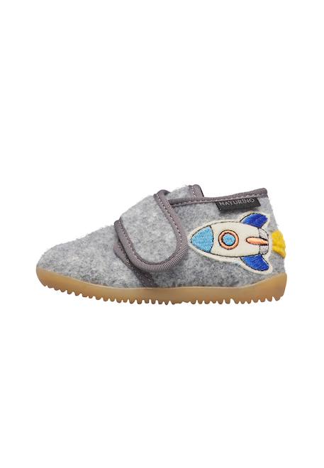 Chaussons garçon en tissu bexo Gris 3 - vertbaudet enfant 