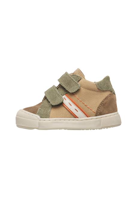 Baskets bébé garçon en daim simmis à scratch Marron-vert 3 - vertbaudet enfant 