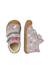 Chaussures premiers pas bébé fille en daim cocoon à scratch Gris foncé-marron+Rose-marron 4 - vertbaudet enfant 