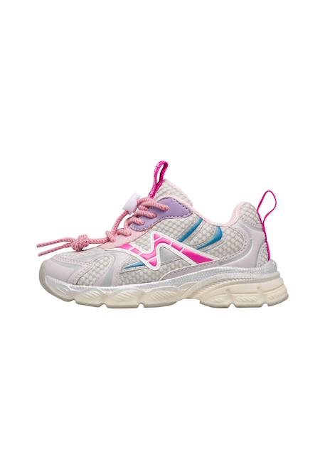 Baskets bébé fille en tissu synthétique wave Gris-fuchsia 3 - vertbaudet enfant 