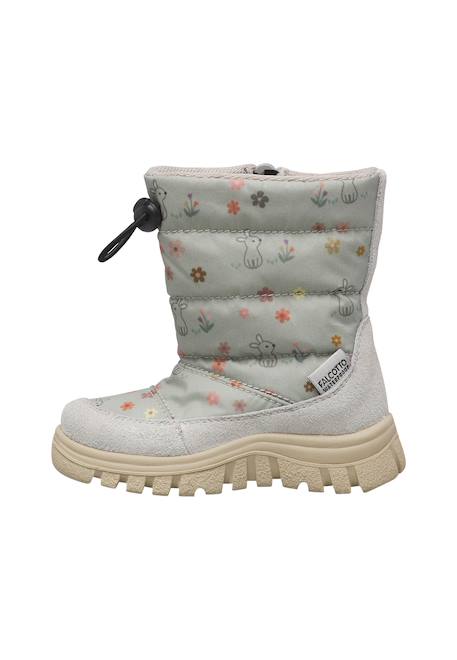 Bottes bébé fille en daim et tissu poznurr 3, imperméables Argent 3 - vertbaudet enfant 