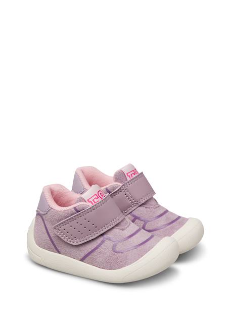 Chaussures premiers pas bébé en simili cuir free 2 à scratch Bleu-citrouille+Fuchsia-blanc+Kaki-orange+Lilas-rose+Rose poudré-blanc 17 - vertbaudet enfant 