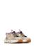Baskets fille en simili cuir et tissu flyner Blanc-noir-beige 2 - vertbaudet enfant 