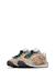 Baskets fille en cuir et tissu mansk Blanc-brun-beige 5 - vertbaudet enfant 