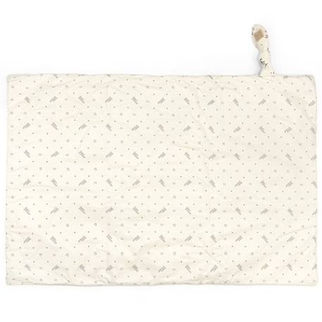 Tapis à langer nomade knot soft print Ecru, gris, rose 4 - vertbaudet enfant 