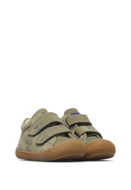 Chaussures premiers pas bébé garçon en daim cocoon à scratch Gris foncé-marine+Gris foncé-marron 7 - vertbaudet enfant 