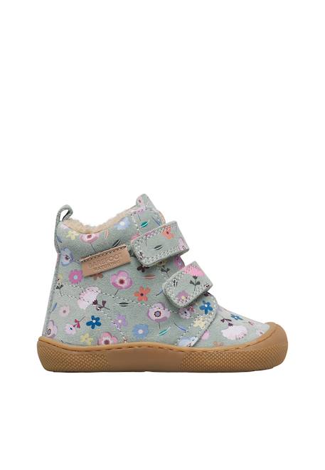 Bottes barefoot bébé fille en daim wigghi à scratch Rose-magnolia+Sauge-rose 6 - vertbaudet enfant 