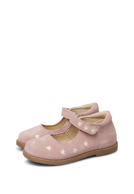 Ballerines bébé fille en daim plinpi 2, broderies cœurs Rose-marron 5 - vertbaudet enfant 