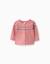 Gilet en maille avec motif jacquard Rose 1 - vertbaudet enfant 