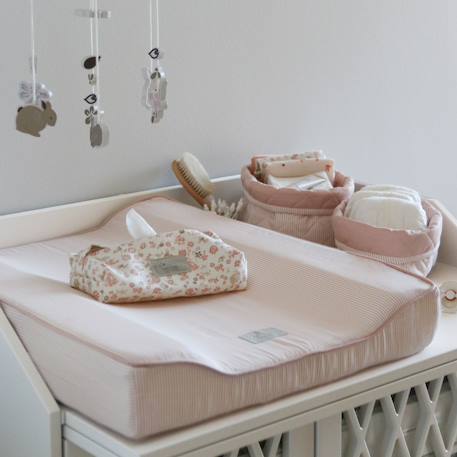 Matelas à langer bébé classic stripes rose (63 x 49 cm) Rose 2 - vertbaudet enfant 
