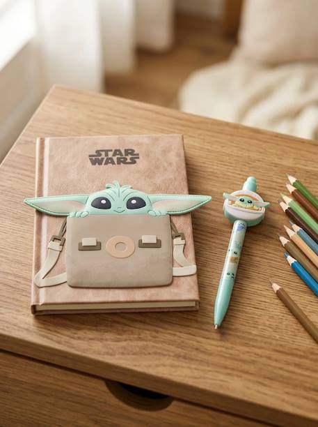 Kit Star Wars carnet couverture 3d et stylo à clip grogu the mandalorian Vert et beige 1 - vertbaudet enfant 