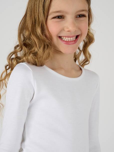 T-shirt maille classique thermolactyl Blanc pur+Gris clair 2 - vertbaudet enfant 