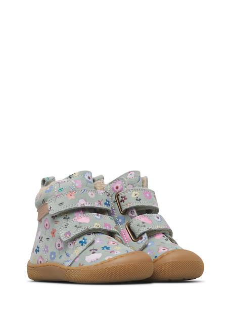 Bottes barefoot bébé fille en daim wigghi à scratch Rose-magnolia+Sauge-rose 7 - vertbaudet enfant 