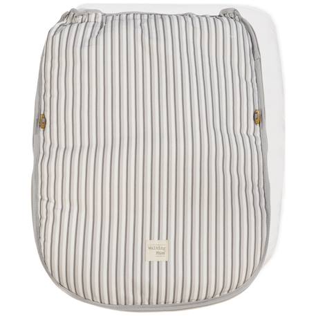Chancelière été botton rayures Beige 2 - vertbaudet enfant 