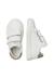 Baskets fille en cuir et daim pinn à scratch Blanc-platine 4 - vertbaudet enfant 