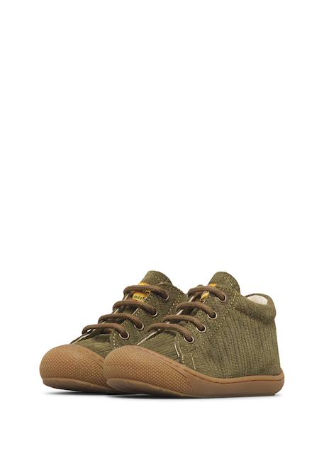 Chaussures premiers pas bébé garçon en daim cocoon Kaki-gris+Marron-vert 5 - vertbaudet enfant 