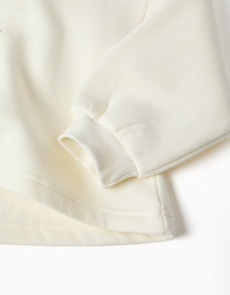 Ensemble de jogging en coton peigné avec imprimé floral Blanc 4 - vertbaudet enfant 