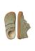 Chaussures premiers pas barefoot bébé garçon en daim bisy à scratch Vert olive-bleu 4 - vertbaudet enfant 
