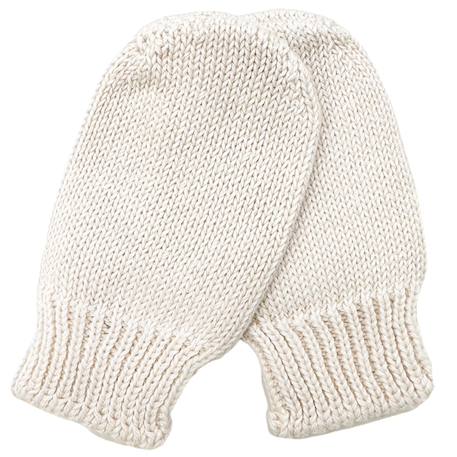 Moufles bébé en tricot ivory (0-1 mois) Ecru 1 - vertbaudet enfant 