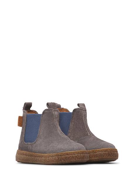 Bottines chelsea bébé en daim figus Anthracite-bleu+Bleu-vert+Marron-marine 2 - vertbaudet enfant 