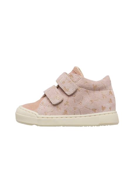 Baskets bébé fille en daim snopes à scratch Rose-platine 3 - vertbaudet enfant 
