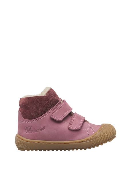 Bottines bébé en cuir et daim rabek à scratch Kaki-sable+Magnolia-violet+Marron-cognac 6 - vertbaudet enfant 