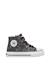 Baskets montantes fille en tissu pailleté ylfas Noir-argent 1 - vertbaudet enfant 